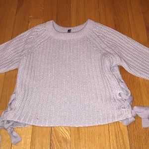 Super cute side tie up knit cropped sweater